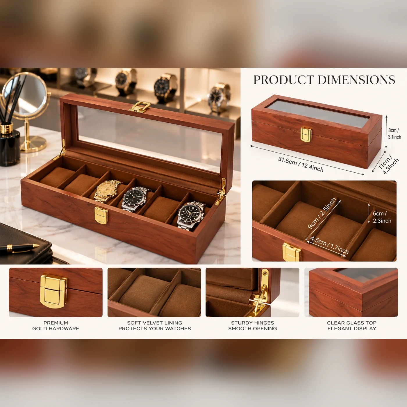 HeritageVault Watch Display Box